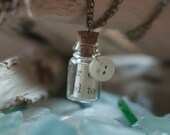 Message in a Button Bottle Necklace