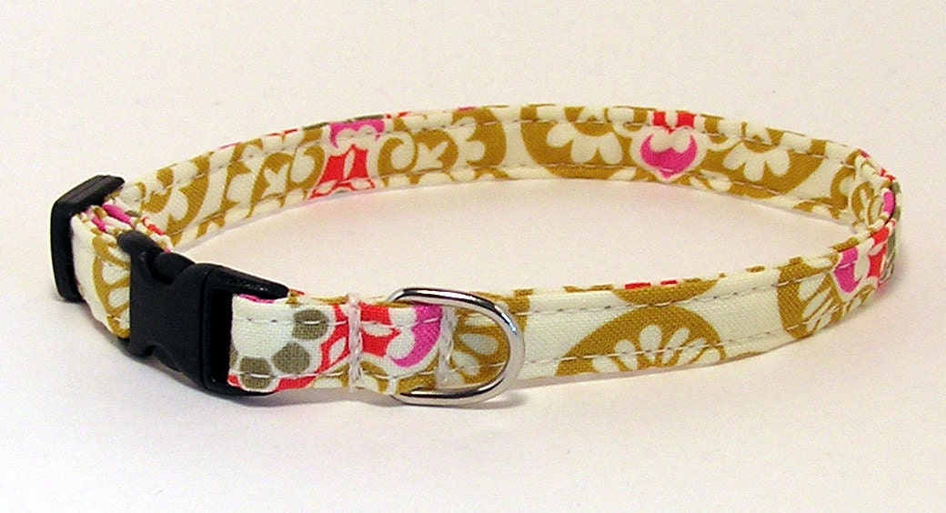 XS Dog Collar - Fancy Retro - Size X Small Miniature Teacup