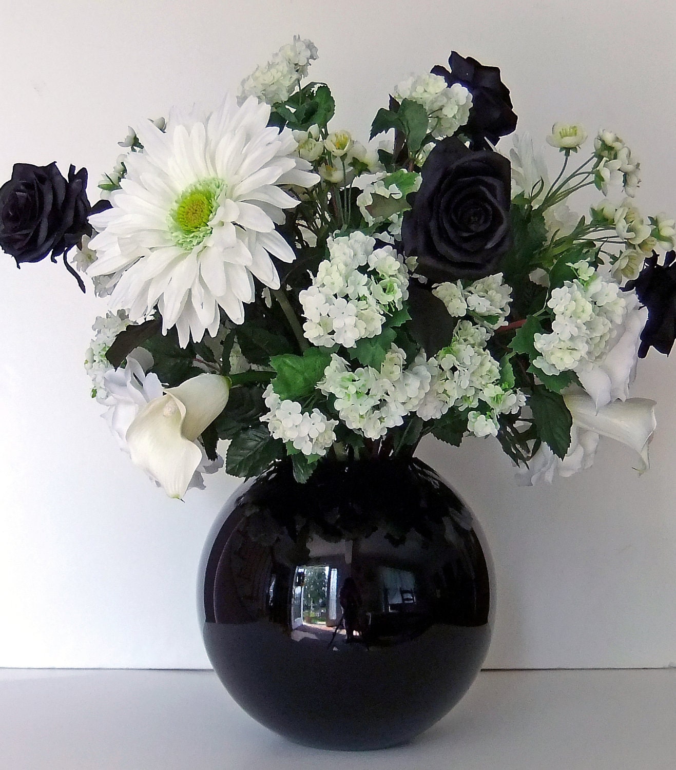 Black Roses Floral Arrangement