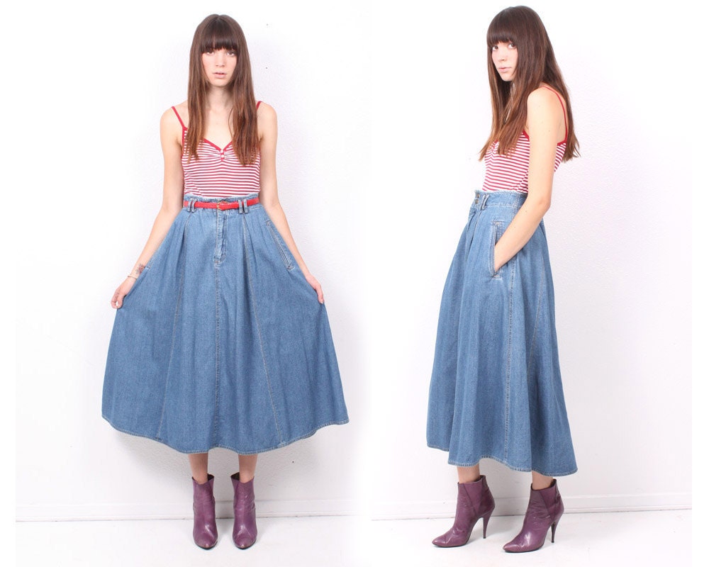 Liz Denim Midi Skirt (sale)