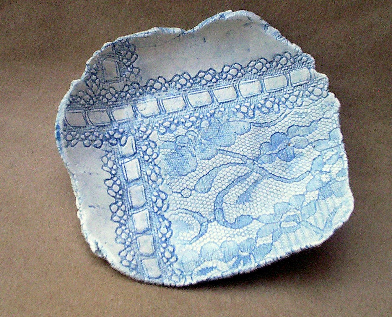 Ceramic  Hand Built Lace Bowl