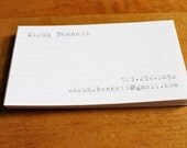 Traditional Typewriter Business Calling Cards - 50