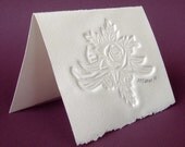 Handmade Card - Embossed Rose with Red Envelope