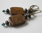 Bronzite Gemstone Earrings
