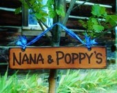 RESERVED Cabin Decor Rustic Wood Burned Sign Nana and Papa's Grandparents