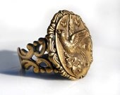 Song Bird Ring Adjustable Filigree Free Gift Wrapping