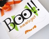 12 Halloween Cards, Owl-Ghost Boo from me to you Halloween Card