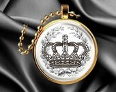 Gloria Crowns 1 inch Circle printable image. 829