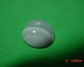 15 mm Round Milky Gray and Quartz  Brazil Agate Cabochon Cab -1