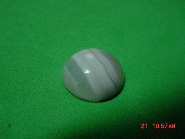 15 mm Round Milky Gray and Quartz  Brazil Agate Cabochon Cab - 2