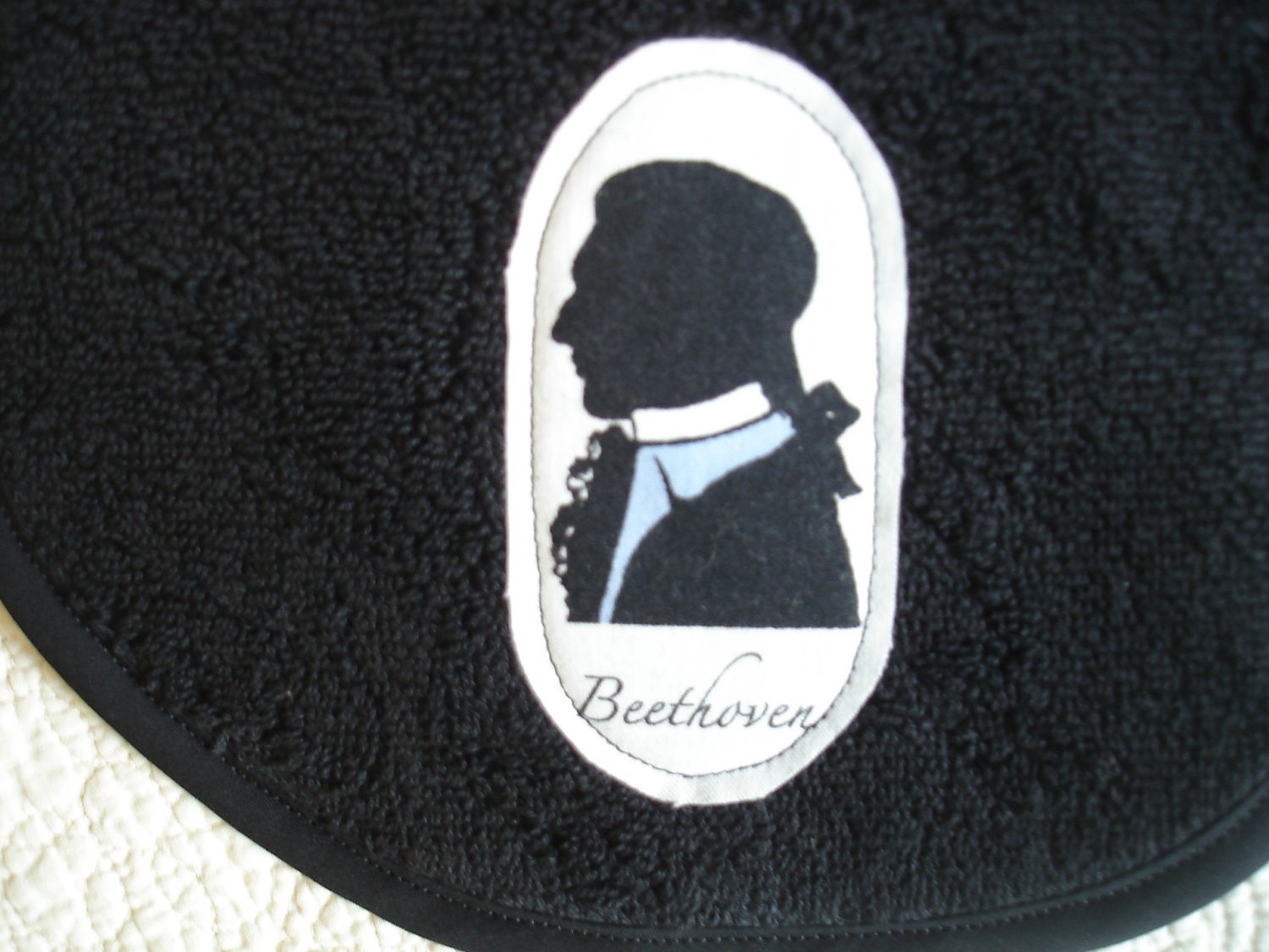 Ready to ship---Steampunk Beethoven baby bib   FREE shipping