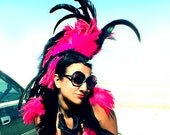 Feather Mohawk / Headdress - "The Pink Freak"