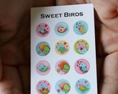 2012 SWEET BIRDS mini pocket calendar (business card size)
