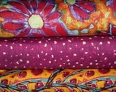 SALE Save September Light Fabric Wine, Gold and Orange from In the Beginning Fabrics 3 Yard Combo New
