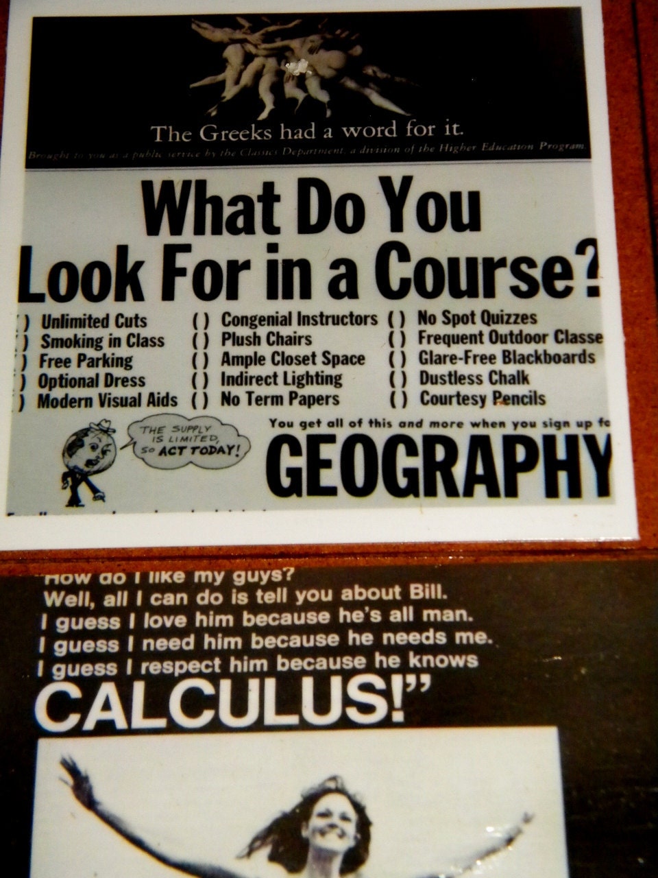 Education Nat'l Lampoon style  Reclaimed Materials Coasters or Wall Art -- Set of 4