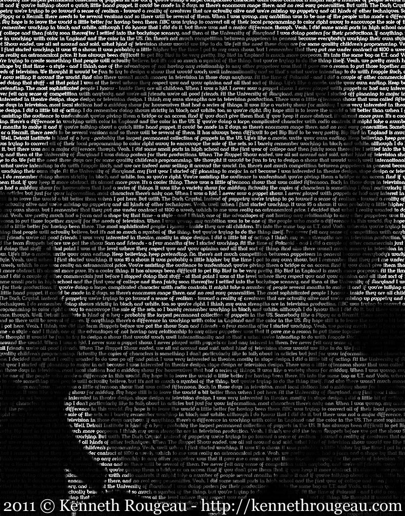 Jim Henson - 11x14 Typographical Portrait Fine Art Print