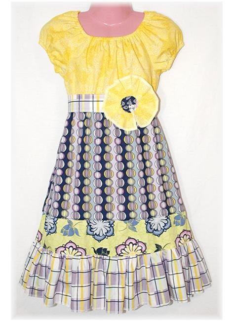 Girls Boutique Peasant Dress - SPRINGTIME BAUBLES - size 5/6