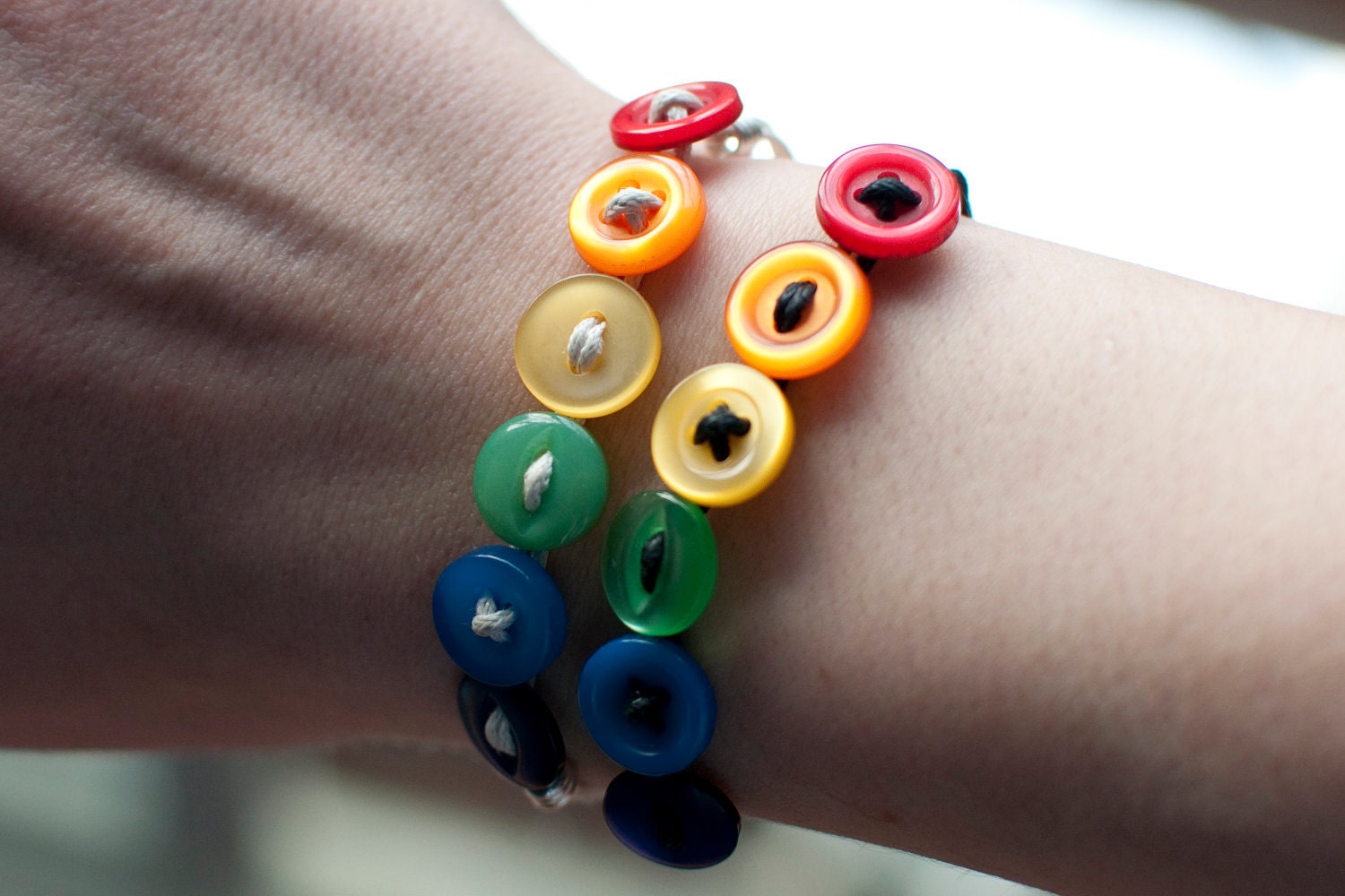 Rainbow Buttons Bracelet