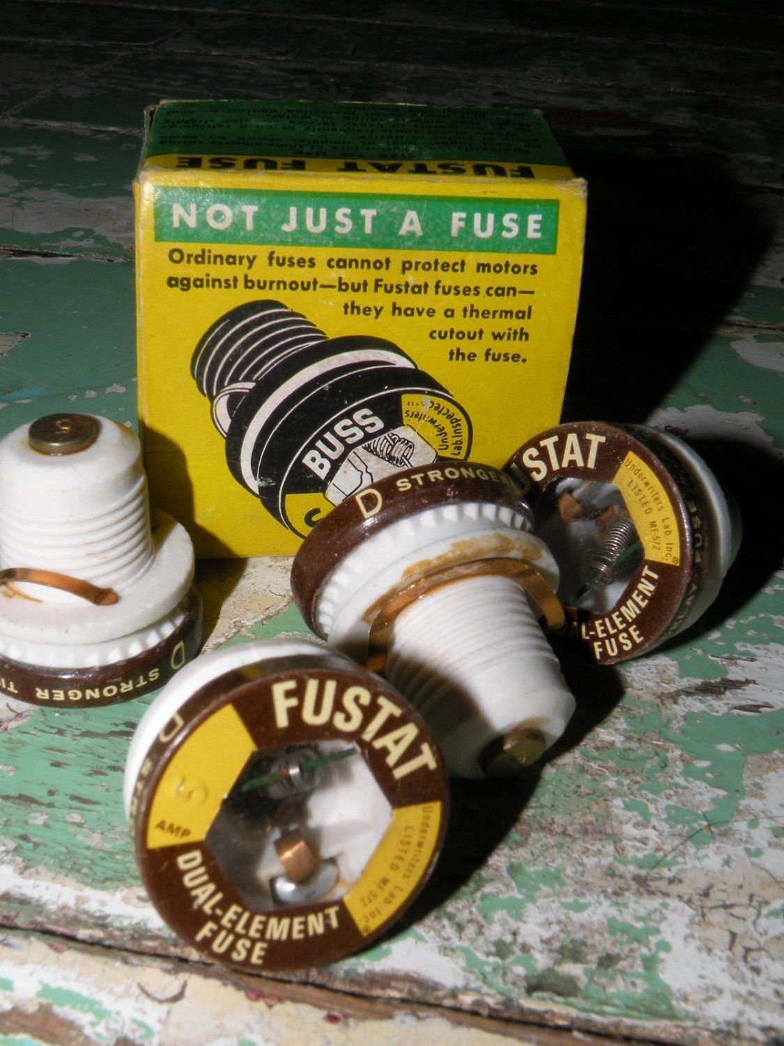 Porcelain Found Objects Fuses in Box for Assemblage or Mixed Media  Look industrial salvage