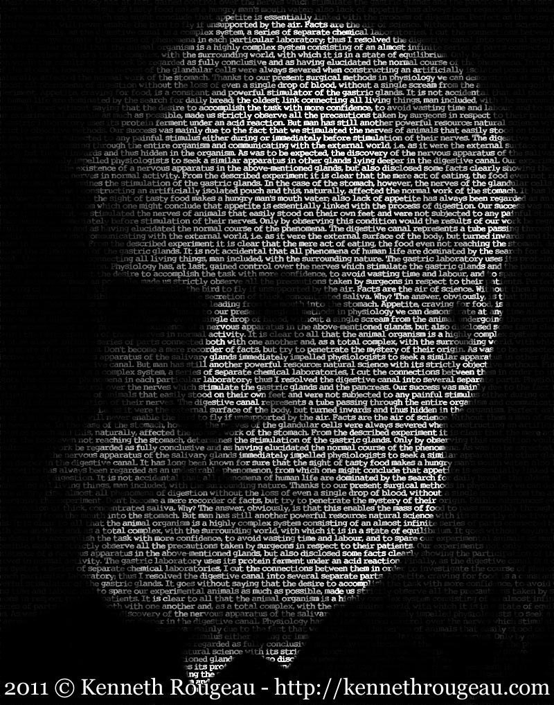 Ivan Pavlov - 11x14 Typographical Portrait Fine Art Print