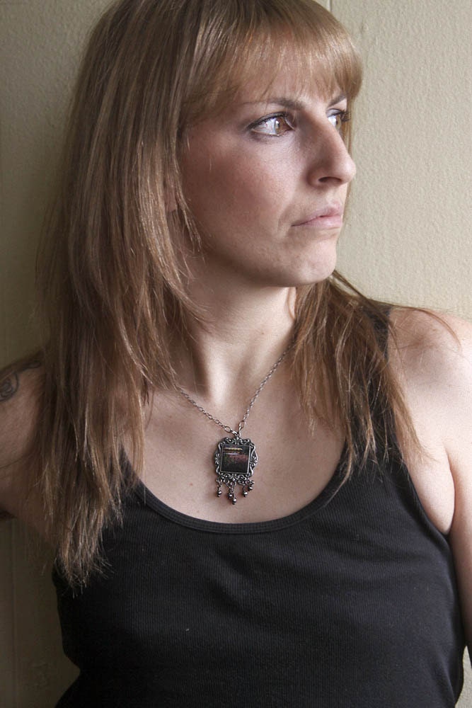 20% OFF Sale Vintage Inspired Jewelry Photo Necklace - Final Destination - original fine art photo - rural decay