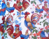 Cloth Napkins Dinner Roosters French Country Dinner Set of Four