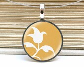 golden fall necklace on repurposed nickel