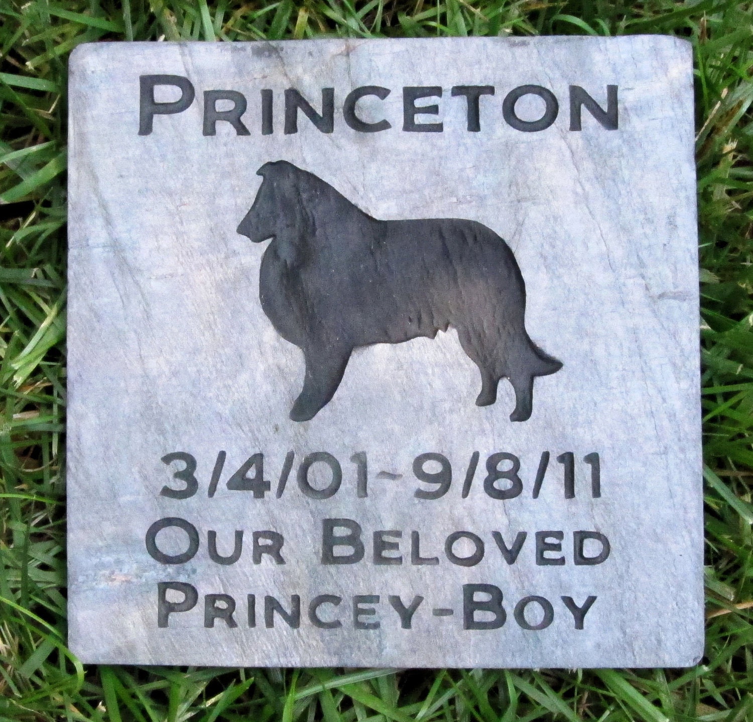Pet Memorial Stone Sheltie & Other Dog Breeds