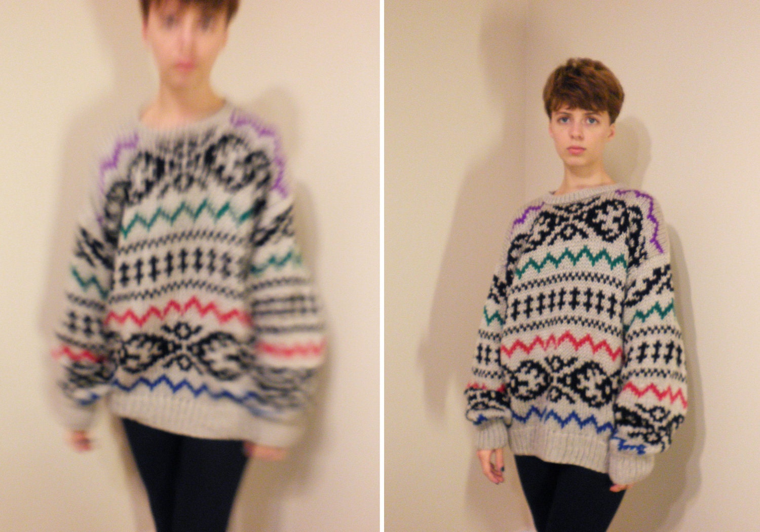 Zig Zag grey sweater