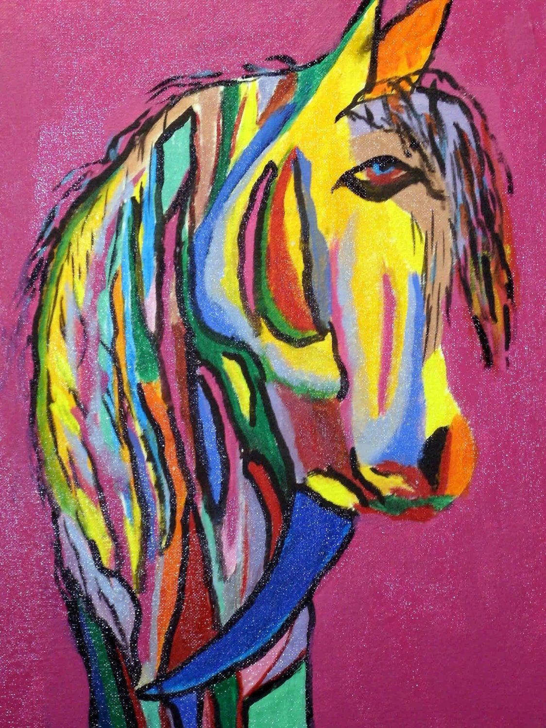 A Unique Horse 12 X16 canvas board