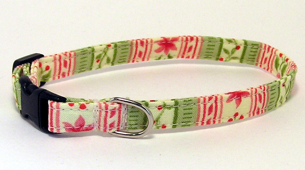XS Dog Collar - Christmas Past - Size X Small Miniature Teacup