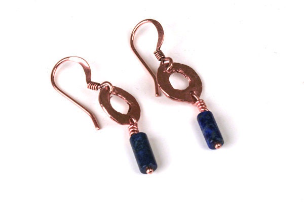 Earrings made from reclaimed industrial metals