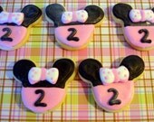 Mouse  Inspired ( three bite) Decorated Sugar Cookies-  Two Dozen(24)