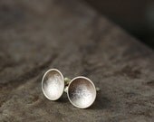 14k cup studs - stardust texture stud earrings