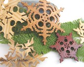 Ornaments Wooden Star Garland  Snowflakes Decorations Christmas Yule Hanukkah Grahtoe