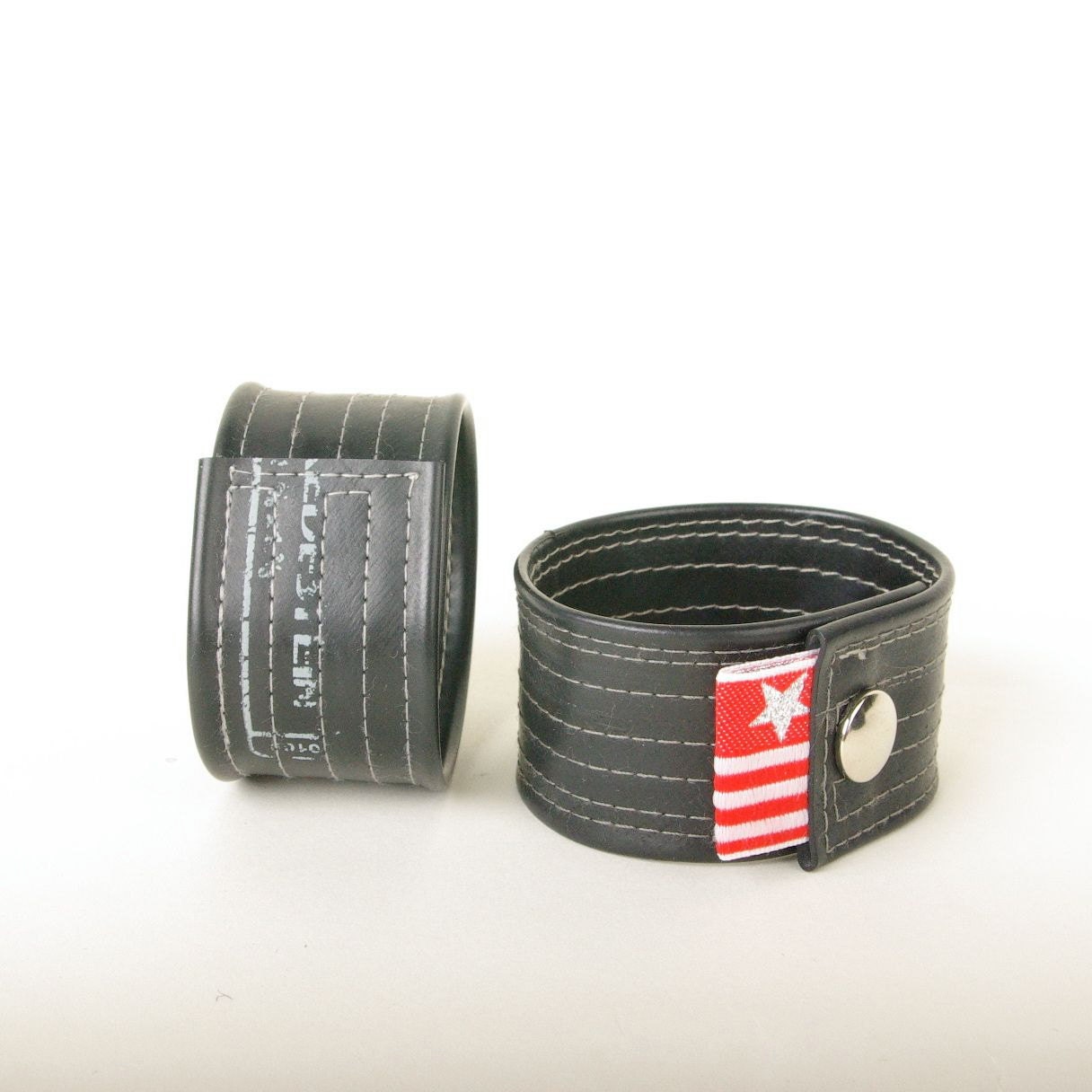 Mens cuff - recycled innertubes - color options - great gift for bike lovers - ragznl