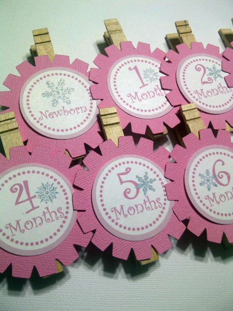 The ORIGINAL First Year Photo Clips- Great for Birthday Parties and More- Snowflake- READY to SHIP Il_170x135