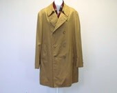 London Fog Mens Trench Car Coat Jacket 40 Long