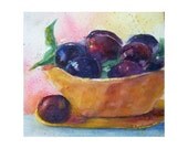PLUMS Original Watercolor by Rodriguez