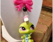 Punk Rock Caterpillar with a bow Necklace Kawaii Lolita Gothic Spooky Dark