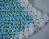 Oceany Blues and Greens Granny Square Blankie