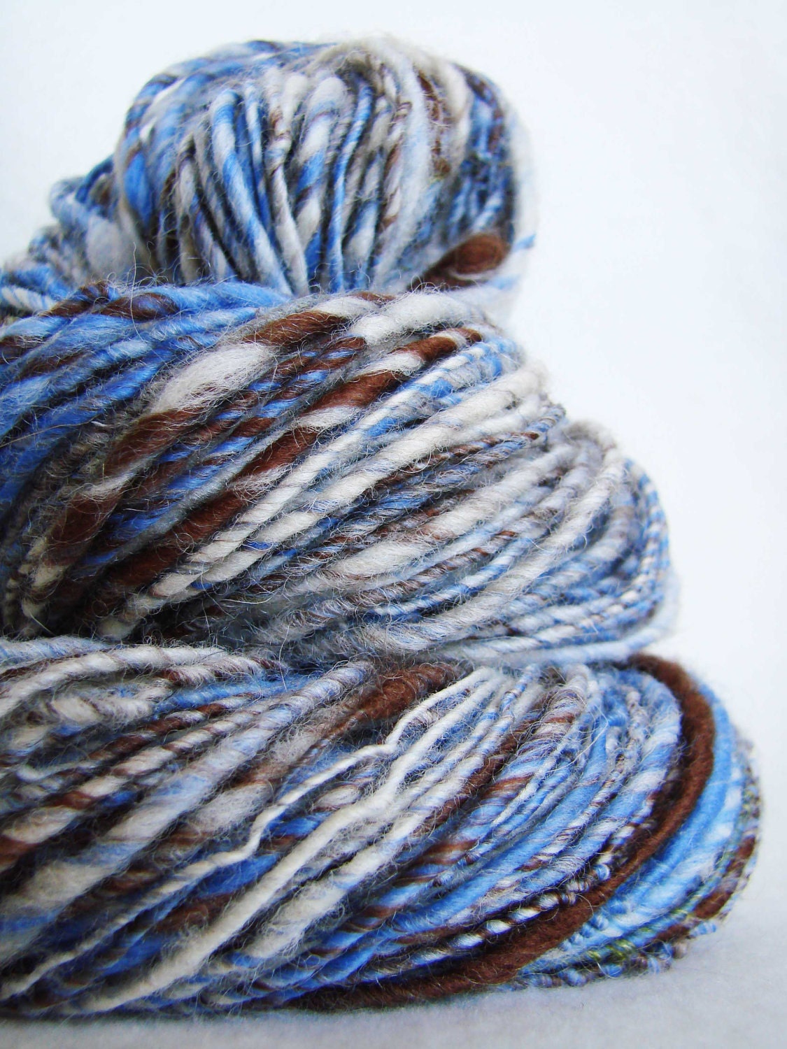 Hand Spun Art Yarn - Upasana - 121 yds - 110 gm