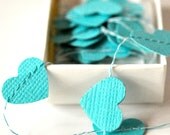 Tiny Paper Garland in a Box Hearts Blue