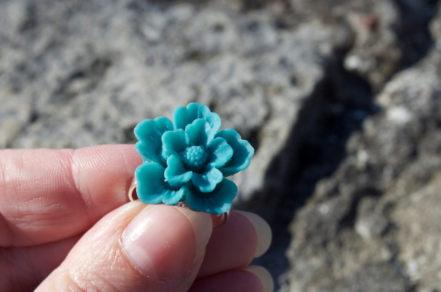 Turquoise Cherry Blossom Ring