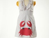 crab dress - applique womens small