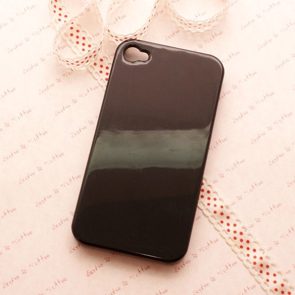 IPhone 4 Black Acrylic Mobile Case for Decoden