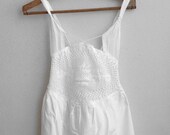 White Large size halter summer bridesmaid  dress within crochet lace/romantic backless  wedding Bridal  dress  eco friendly wedding dress