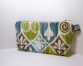 Large Zipper Pouch - Ikat Print