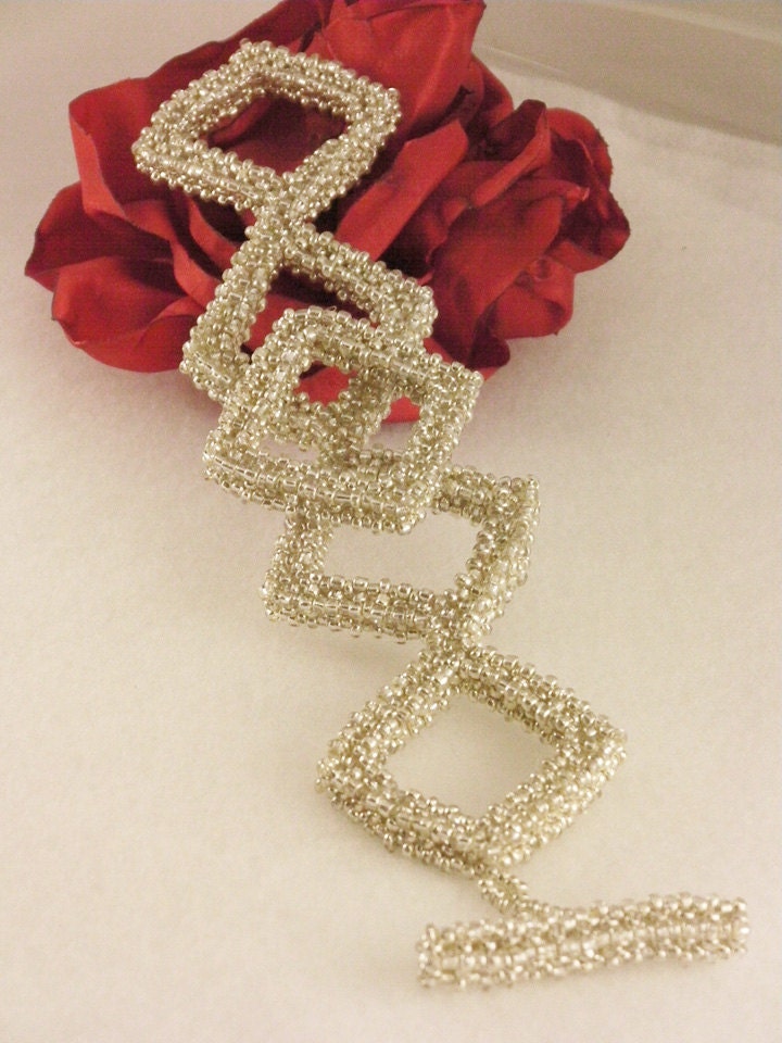 Cubic Silver Diamonds Art Deco Bracelet