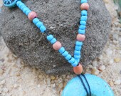 Turquoise Donut Anyone Necklace Free Shipping US and Canada